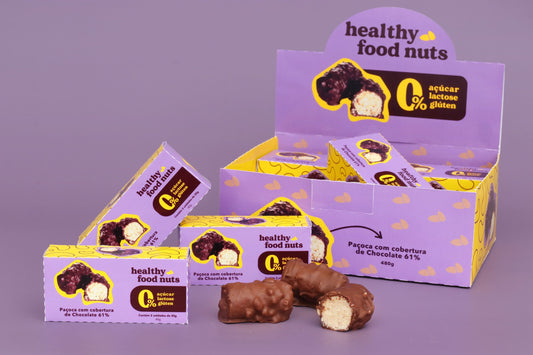 Caixa Bombons do Bem de Paçoca com Cobertura de Chocolate (480g)